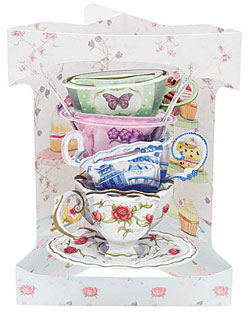 Stack Of Teacups Card