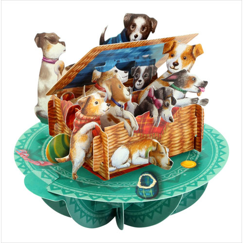 Basket of Puppies Card - Click Image to Close