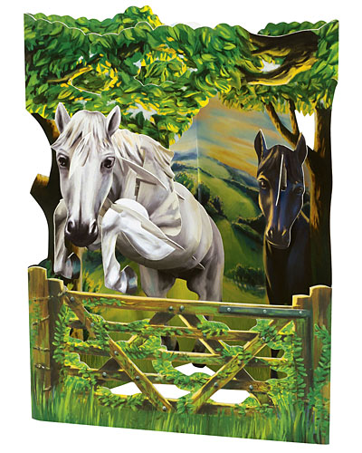 Jumping Horse Card - Click Image to Close