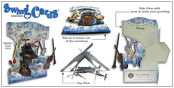 3-D Swing Cards by Santoro Graphics