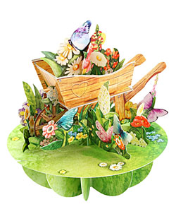 Wheelbarrow Of Flowers Card