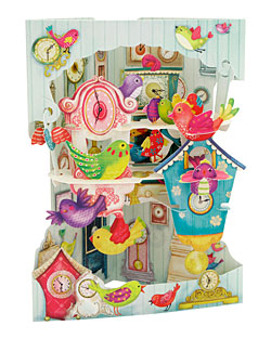 Birds And Clocks Card