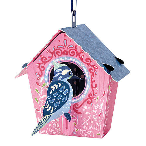 Bird House Card (Woodpecker) - Click Image to Close