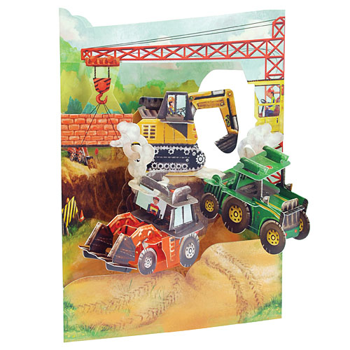 Tractors And Diggers Card - Click Image to Close