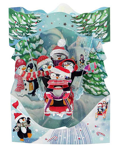 Sledging Penguins Card - Click Image to Close